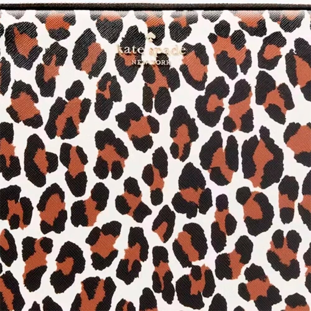 S Kate Spade Madison Spotted Leopard Universal Laptop Sleeve KI379 NWT Leopardo - Picture 4 of 6